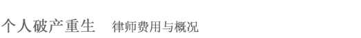 个人破产重生   律师费用与概况