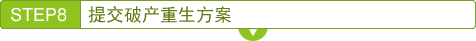 STEP8　提交破产重生方案