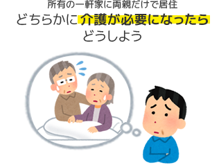 所有の一軒家に両親だけで居住　どちらかに介護が必要になったらどうしよう