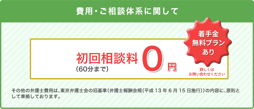 費用・ご相談体系に関して